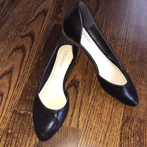 Kelly & Katie black D'Orsay flats Like New Sz 7